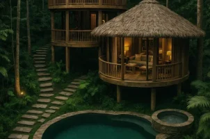 Cozy Bali jungle villa — rustic charm, private pool, and pure tropical serenity.